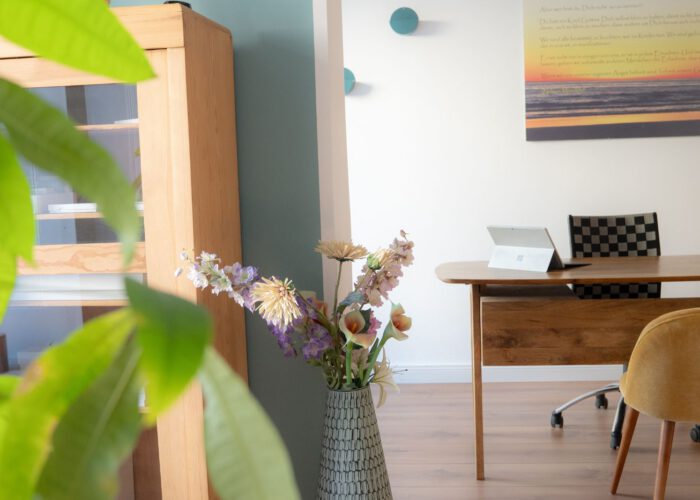 Ruhige Atmosphäre mit Pflanze in der Praxis für Osteopathie von Harald Erb in Berlin Prenzlauer Berg