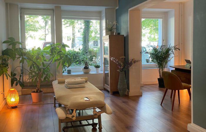 â€¢ Alt-Text: â€žModerner Behandlungsraum in der Osteopathie-Praxis von Harald Erb in Berlin Prenzlauer Berg Überblick